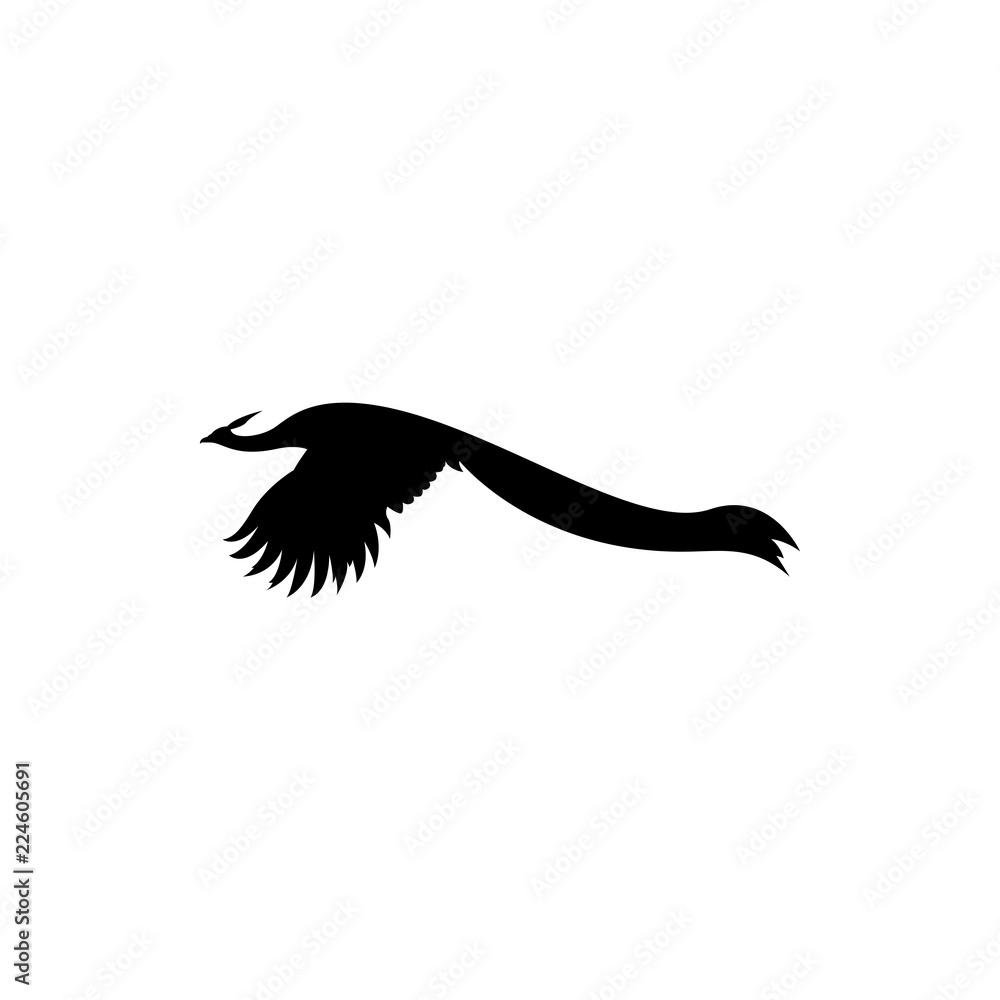 fly peacock vector silhouette fly peacock vector silhouette