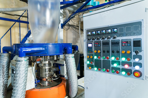 Fotografía Blown film extrusion plastic bag making machine