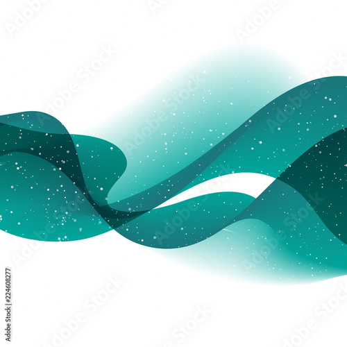 Abstract vector background with blue smooth color wave.