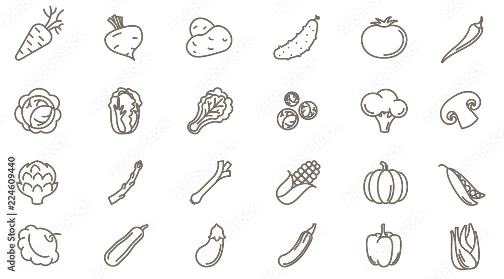 vegetables vector icon set vegetables vector icon set