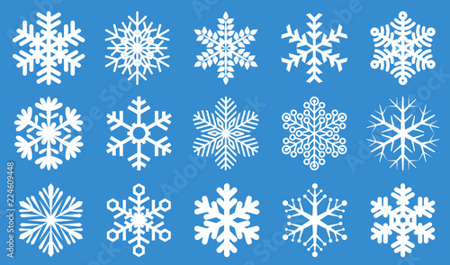 Snowflake vector set.