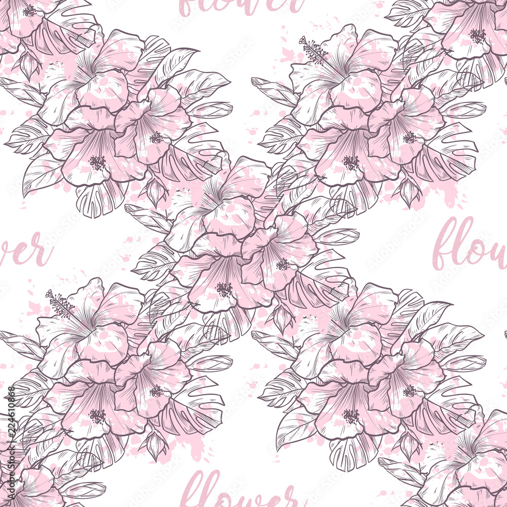 Seamless pattern with flowers Seamless pattern with flowers