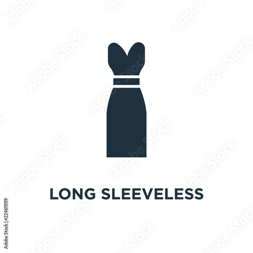 long sleeveless dress icon