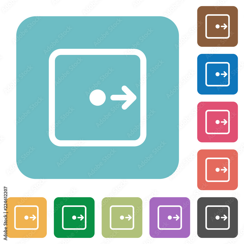 Move object right rounded square flat icons Move object right rounded square flat icons
