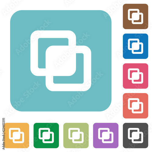 Intersect shapes rounded square flat icons