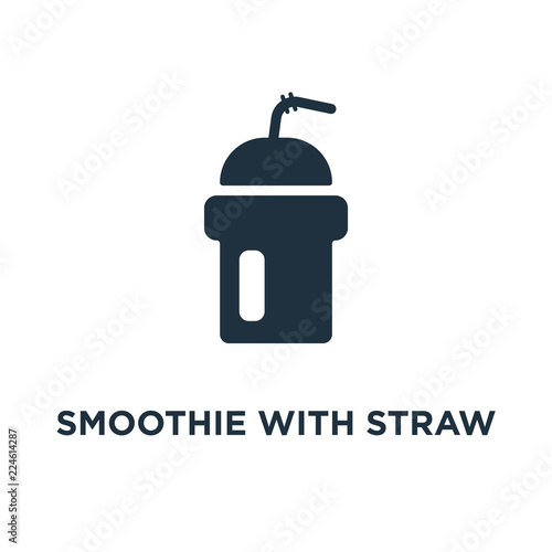 smoothie with straw icon