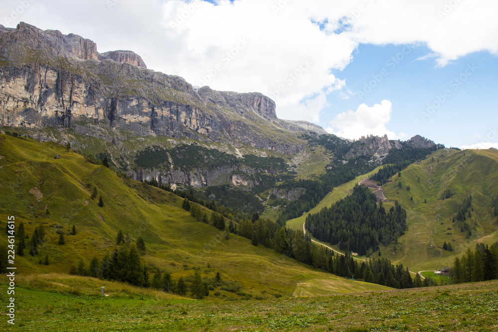 Fototapeta premium pastures in Alps, South Tirol, Italy