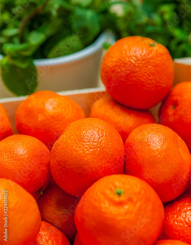 Crate Filled with Bright Orange California Clementines