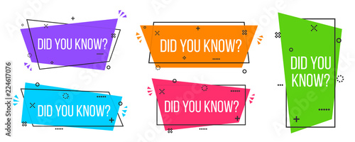 Creative vector illustration of did you know question mark label badge isolated on transparent background. Art design knowledge post for interesting post or article. Abstract concept graphic element