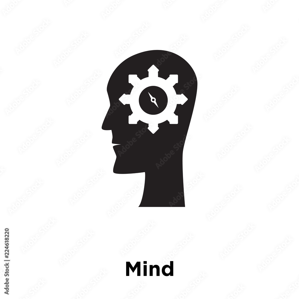 mind icon vector isolated on white background, logo concept of mind sign on transparent background, black filled symbol icon mind icon vector isolated on white background, logo concept of mind sign on transparent background, black filled symbol icon