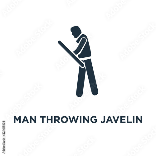 man throwing javelin icon