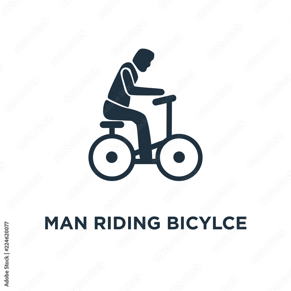 man riding bicylce icon