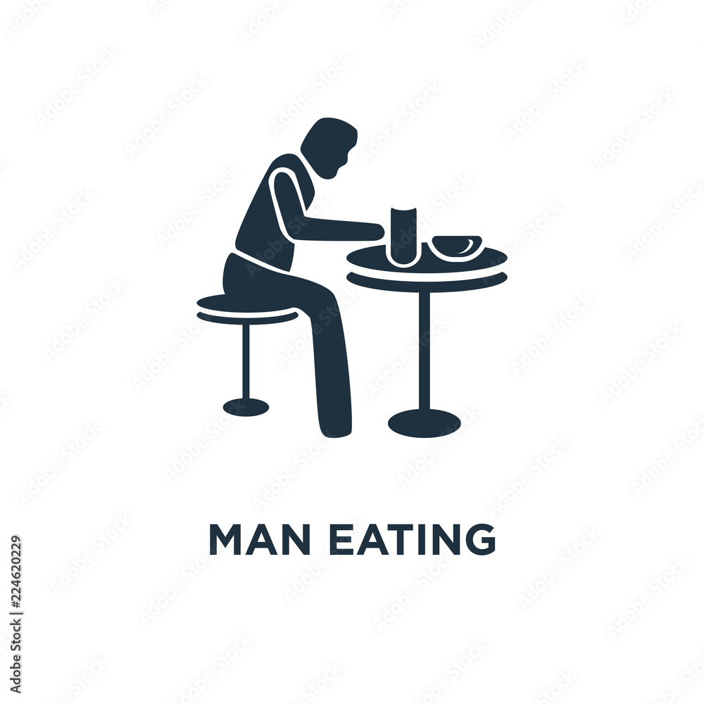 man eating icon