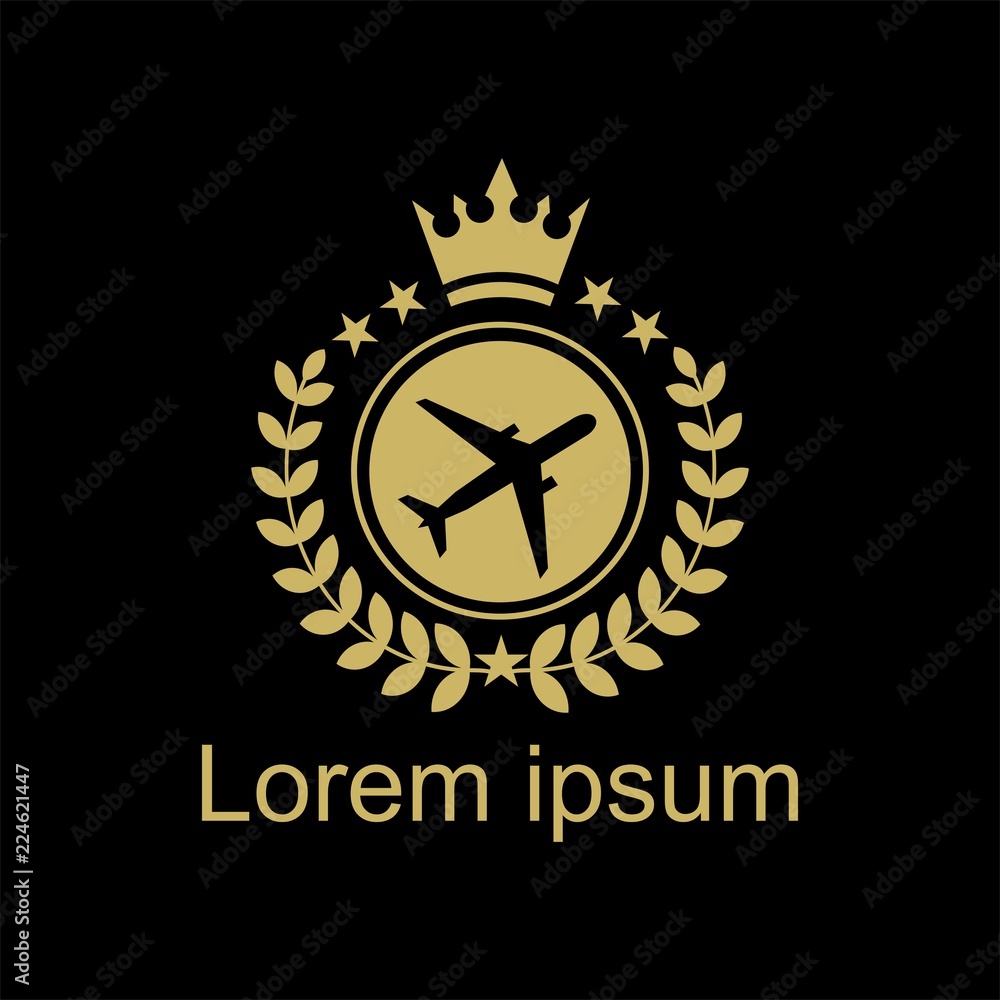 Luxury travel logo vector flat Luxury travel logo vector flat