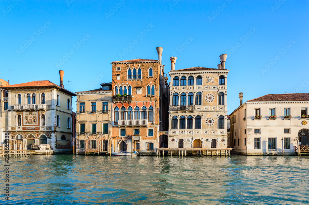 Venice, Italy: venetian palaces - Palazzo Salviati and Dario - view from Grand Canal