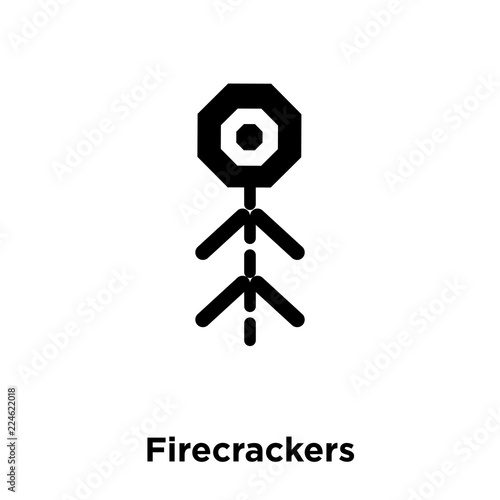 firecrackers icon vector isolated on white background, logo concept of firecrackers sign on transparent background, black filled symbol icon