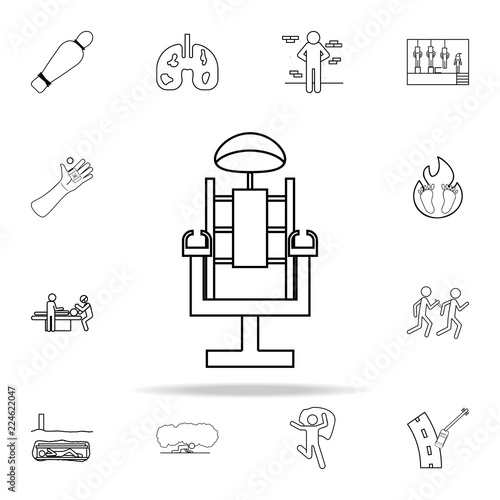 Electric chair icon. Death icons universal set for web and mobile