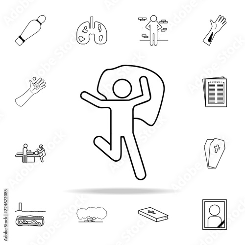 death on the asphalt icon. Death icons universal set for web and mobile