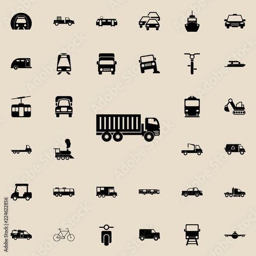 lorry with a trailer icon. transport icons universal set for web and mobile