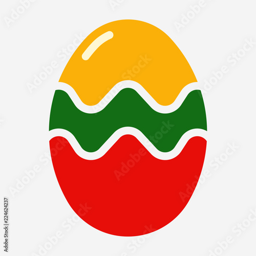 Flat Easter egg  pixel perfect vector icon