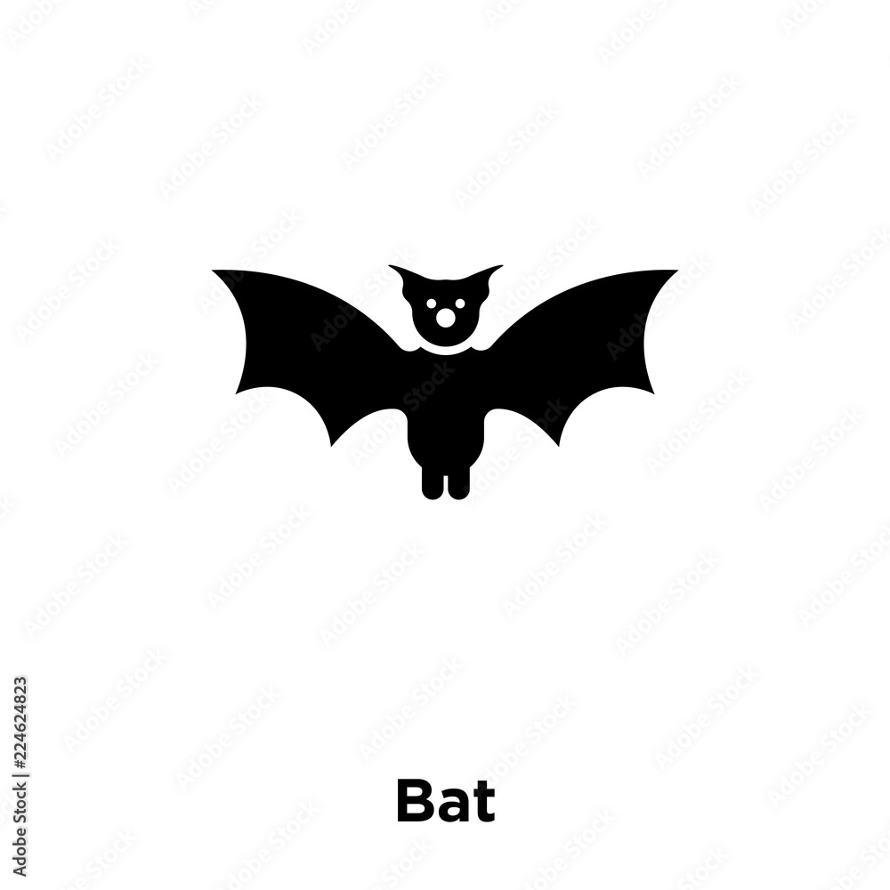 bat icon vector isolated on white background, logo concept of bat sign on  transparent background, black filled symbol icon vector de Stock | Adobe  Stock