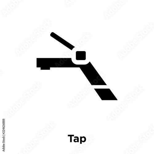 tap icon vector isolated on white background, logo concept of tap sign on transparent background, black filled symbol icon