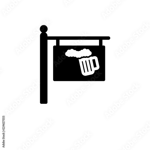 signage icon vector isolated on white background, logo concept of signage sign on transparent background, black filled symbol icon