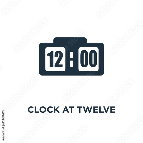 clock at twelve o'clock icon