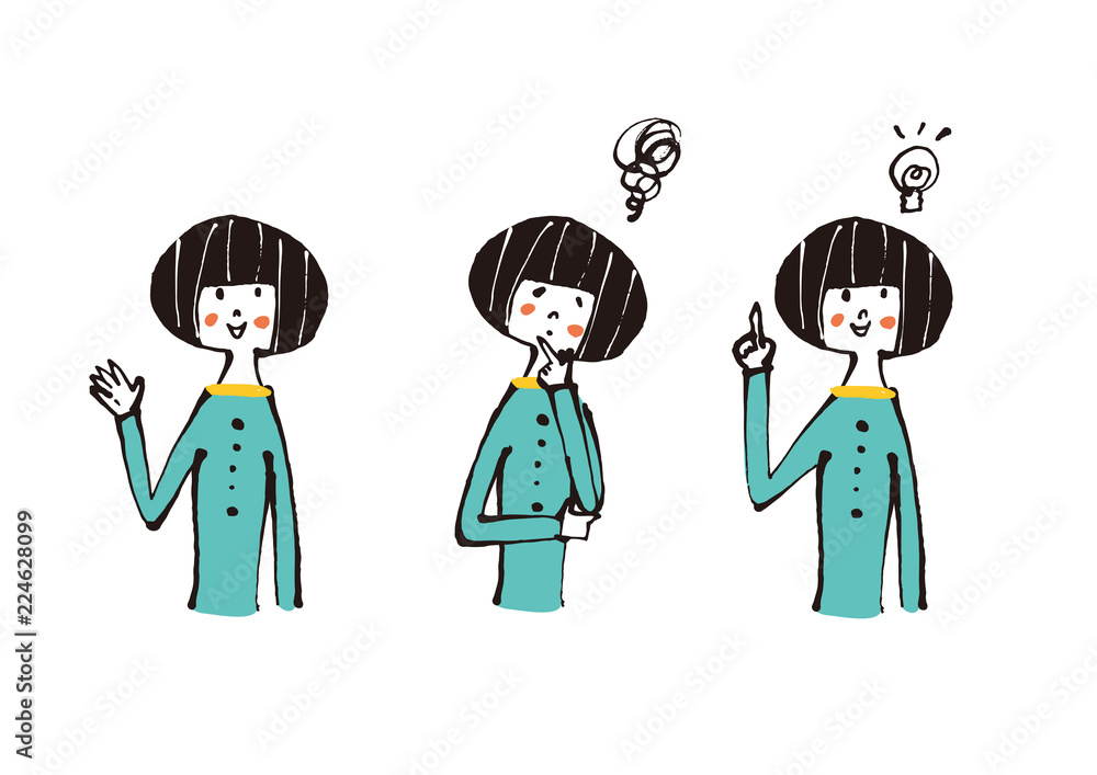 若い女性の表情