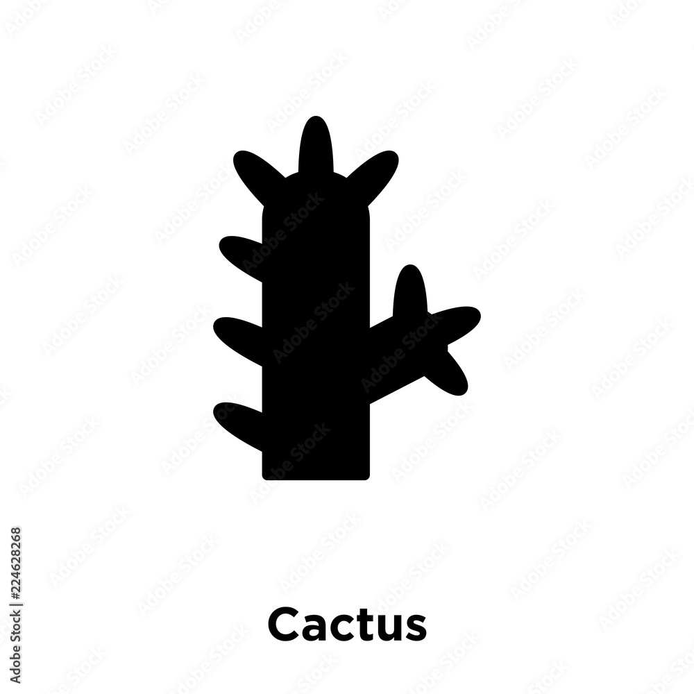 cactus icon vector isolated on white background, logo concept of cactus sign on transparent background, black filled symbol icon cactus icon vector isolated on white background, logo concept of cactus sign on transparent background, black filled symbol icon