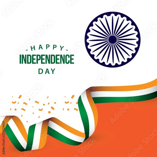 Happy India Independence Day Vector Template Design Illustration