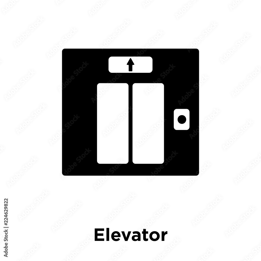 Elevator icon vector isolated on white background, logo concept of Elevator sign on transparent background, black filled symbol Elevator icon vector isolated on white background, logo concept of Elevator sign on transparent background, black filled symbol