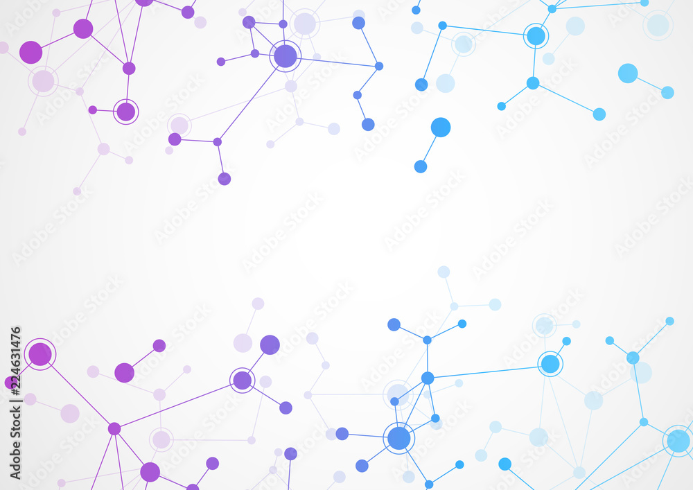 Abstract connecting dots and lines molecule background. Connection science compounds, medical, technology or scientific concept background. Vector illustration Abstract connecting dots and lines molecule background. Connection science compounds, medical, technology or scientific concept background. Vector illustration