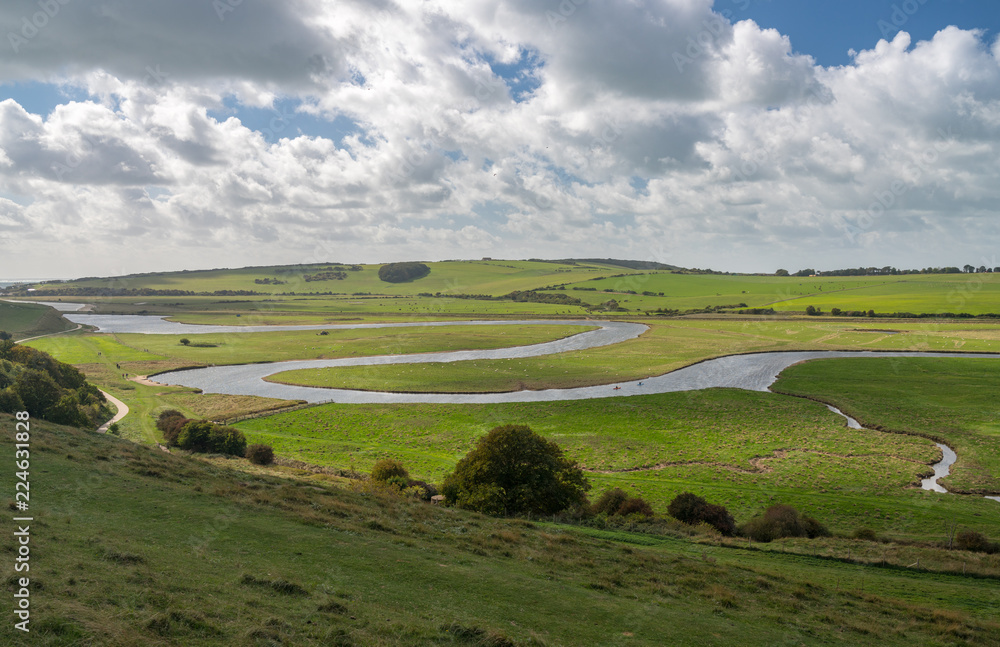 Meandering Cuckmere River at Seven Sisters Country Park