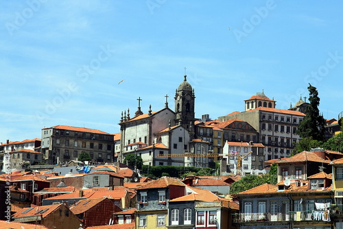 Porto, Portugal. View of beautiful decline of the old European city