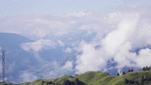 Clouds Moving over Austrian Landscape in Kitzb ºhel. photo