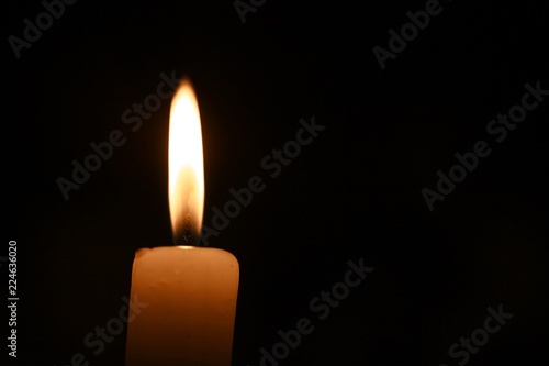 Lighted Candle Close-Up