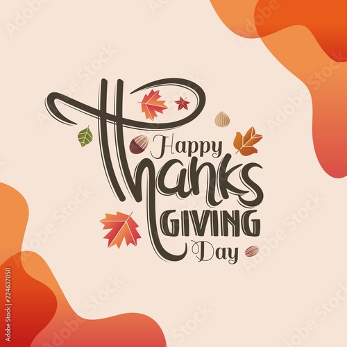 Hand Lettering Happy Thanksgiving Day