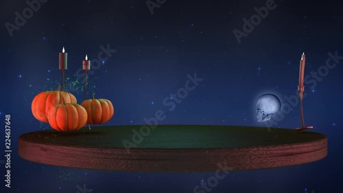 Halloween loop background for product placement