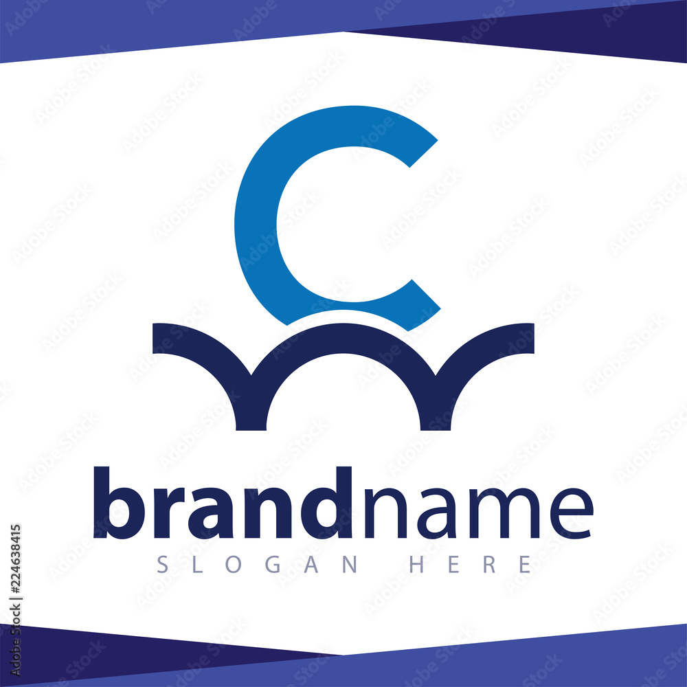 C letter bridge logo design C letter bridge logo design