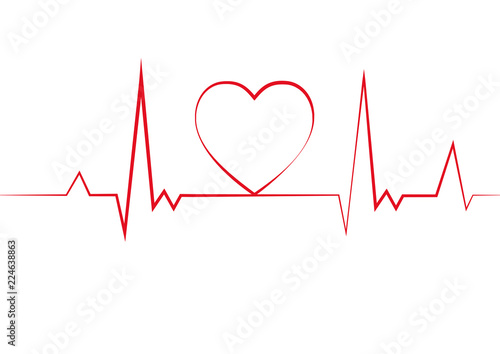 Heart pulse. Cardiogram. vector illustration