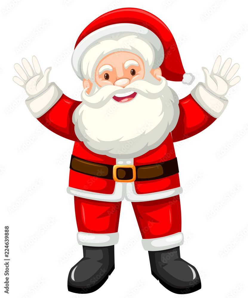 Happy santa white background Happy santa white background