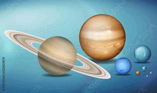 Planets in space scence