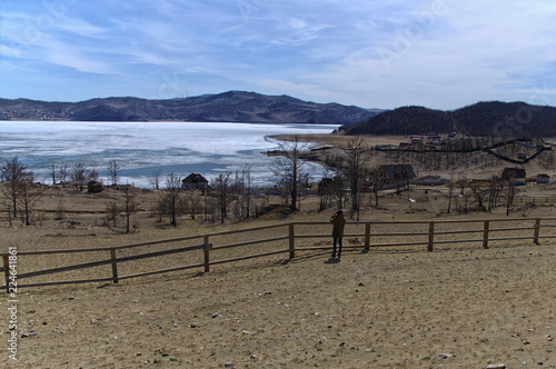 Lake Baikal in spring photo