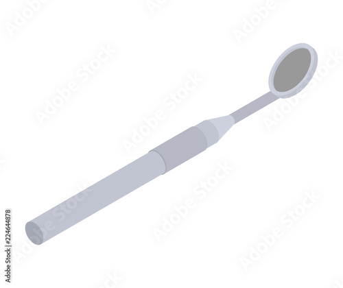 Dental mirror isolated. Dentist treatment. Dentistry Vector illustration