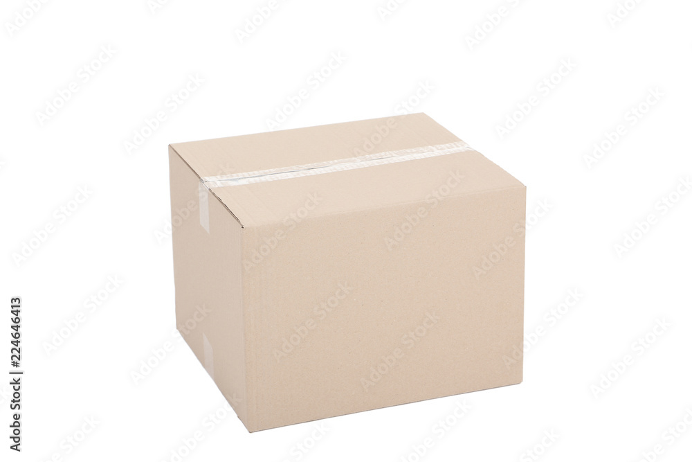 Cardboard box isolated on white background Cardboard box isolated on white background