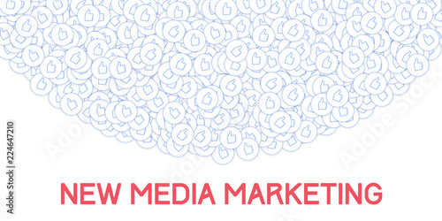 Social media icons. White concept. Falling scatter