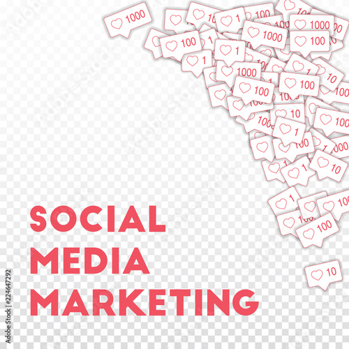 Social media icons. Social media marketing concept