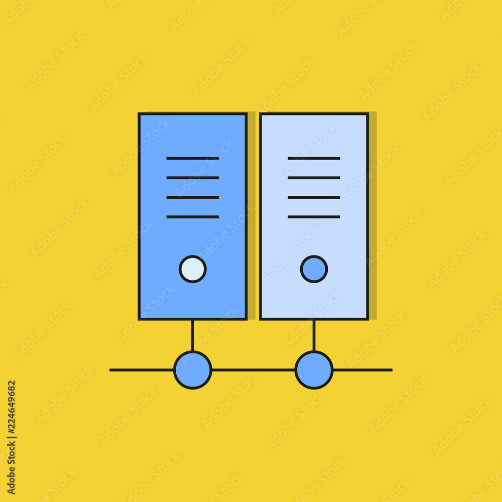 server icon on yellow background server icon on yellow background
