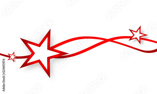 Stern Sterne Star Stars Band Banner Rot Weihnachten Symbol Textfreiraum Etikett